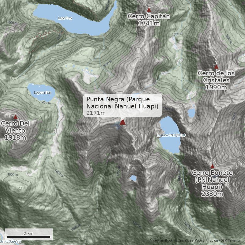 Mapa Punta Negra (Parque Nacional Nahuel Huapi)