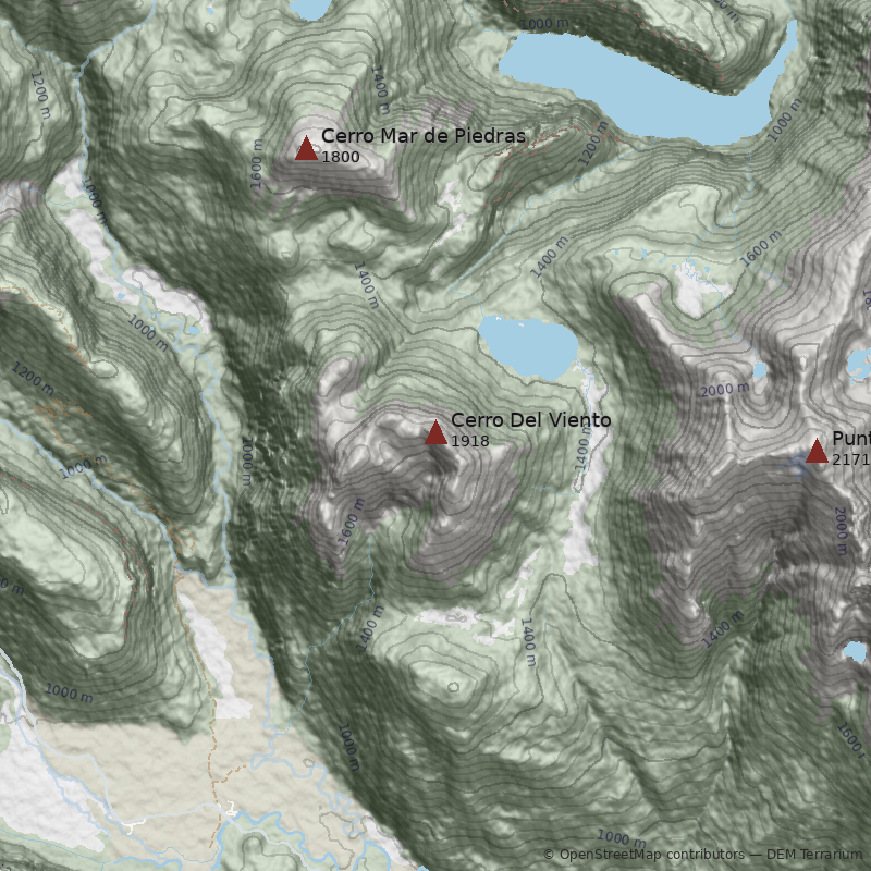 Mapa Cerro Del Viento