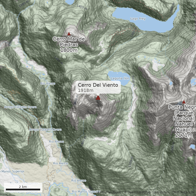 Mapa Cerro Del Viento