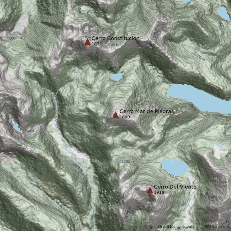 Mapa Cerro Mar de Piedras