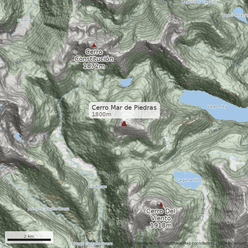 Mapa Cerro Mar de Piedras