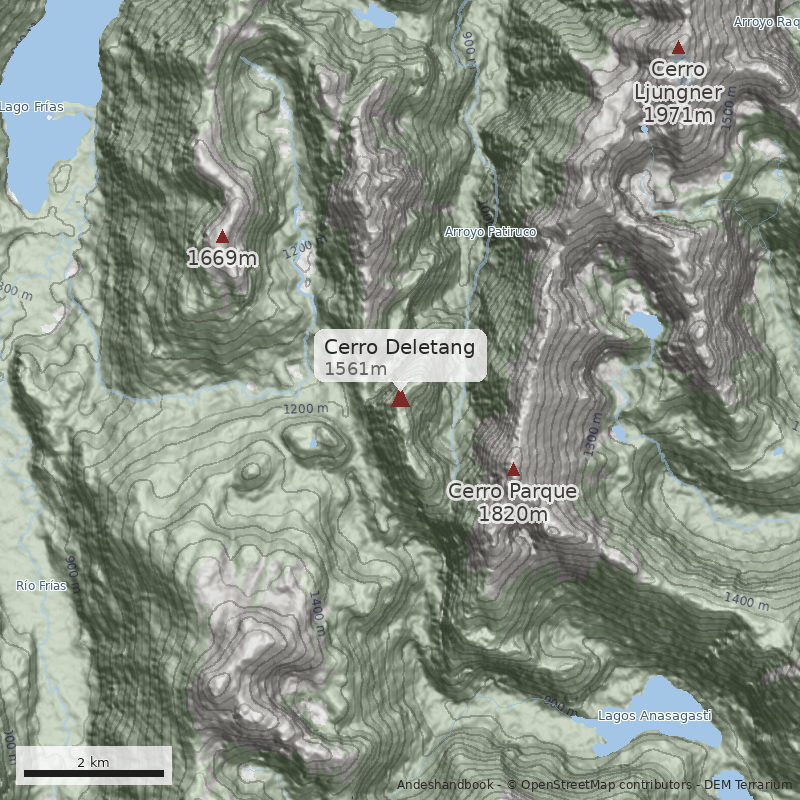 Mapa Cerro Deletang