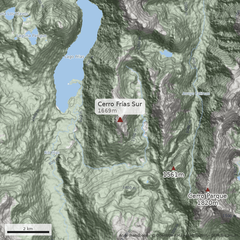 Mapa Cerro Frías Sur