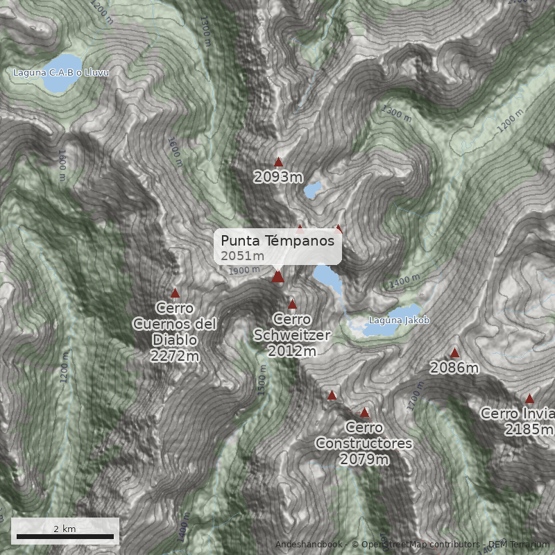 Mapa Punta Témpanos