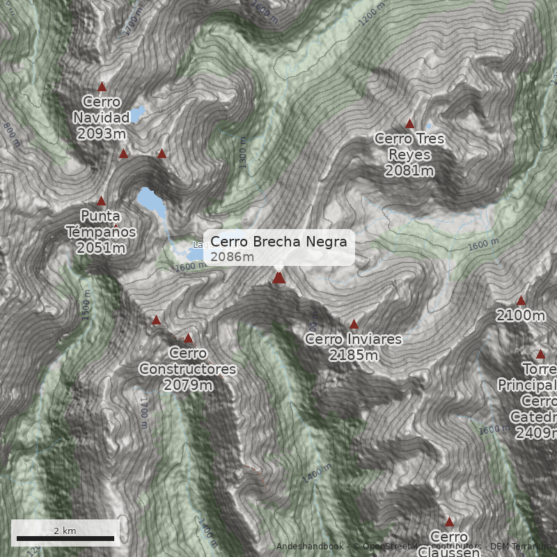 Mapa Cerro Brecha Negra