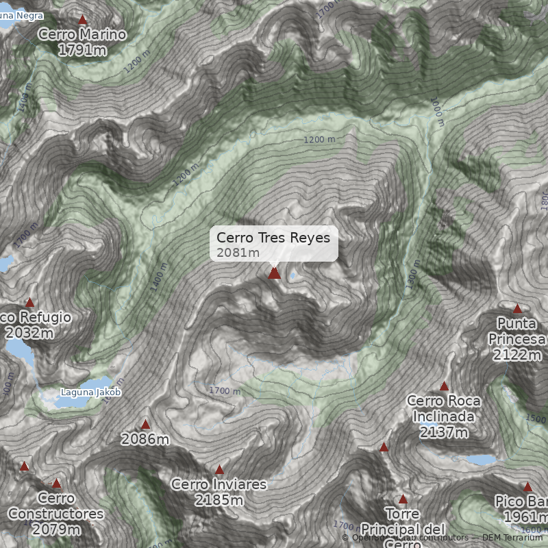 Mapa Cerro Tres Reyes