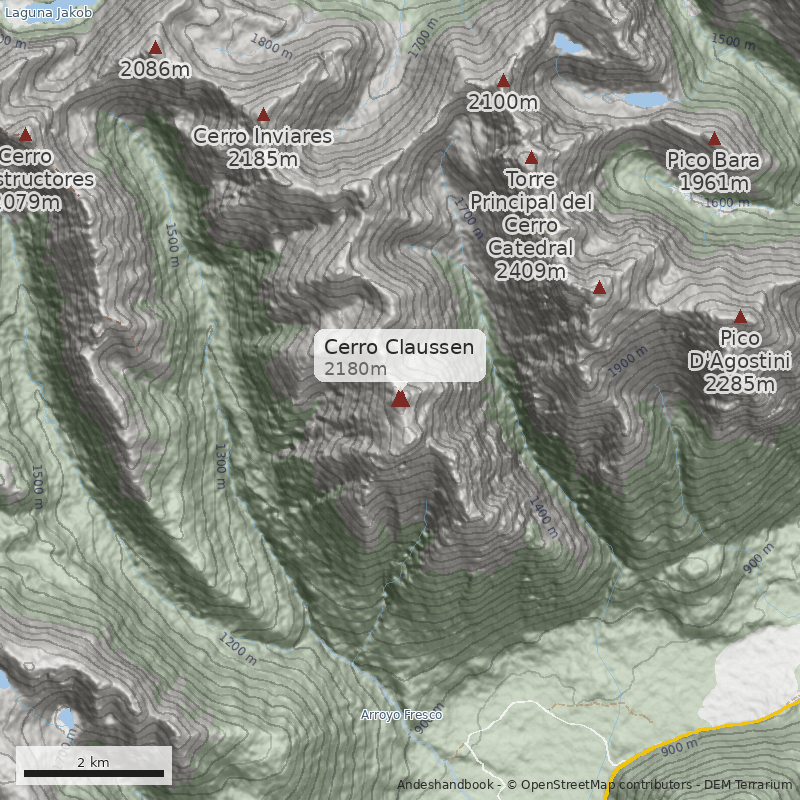 Mapa Cerro Claussen
