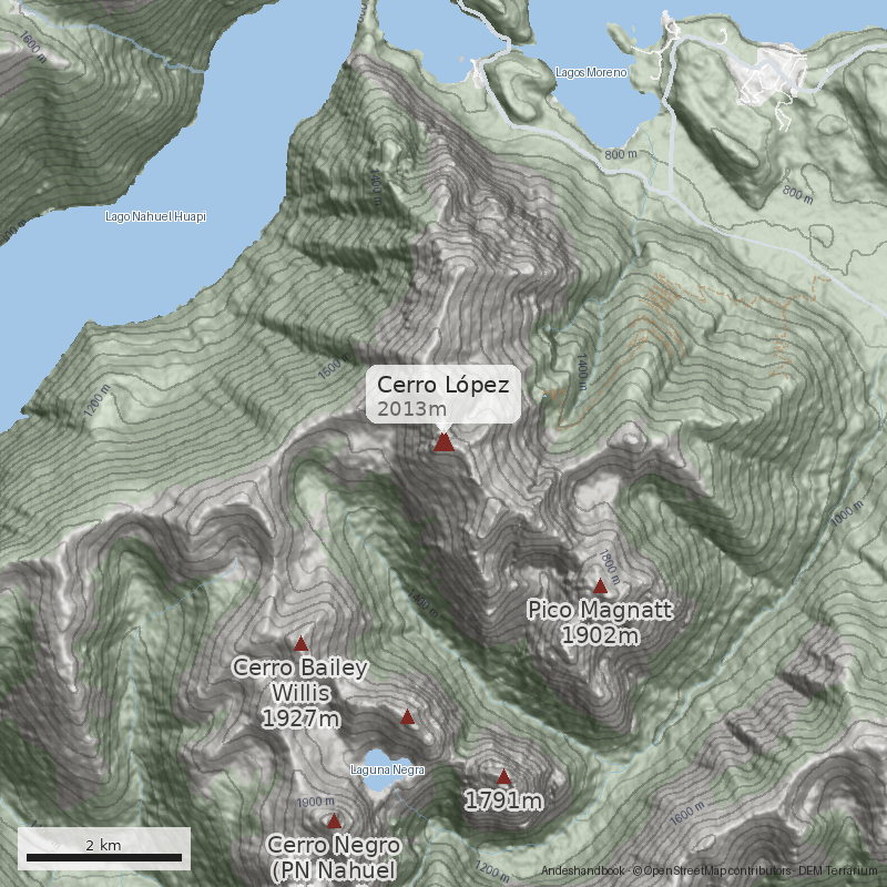 Mapa Cerro López