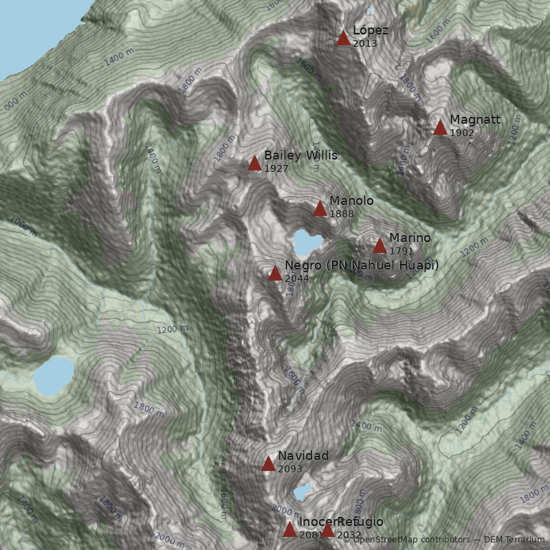 Mapa Cerro Negro (PN Nahuel Huapi)