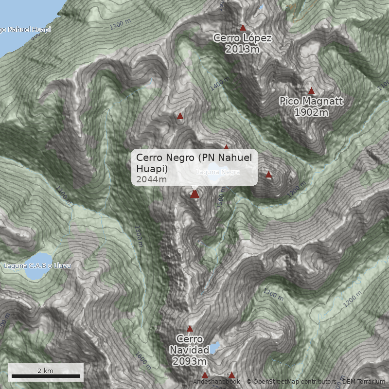 Mapa Cerro Negro (PN Nahuel Huapi)