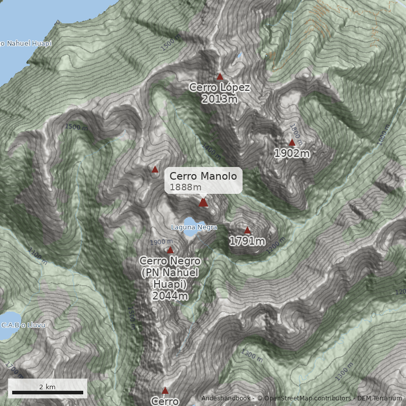 Mapa Cerro Manolo