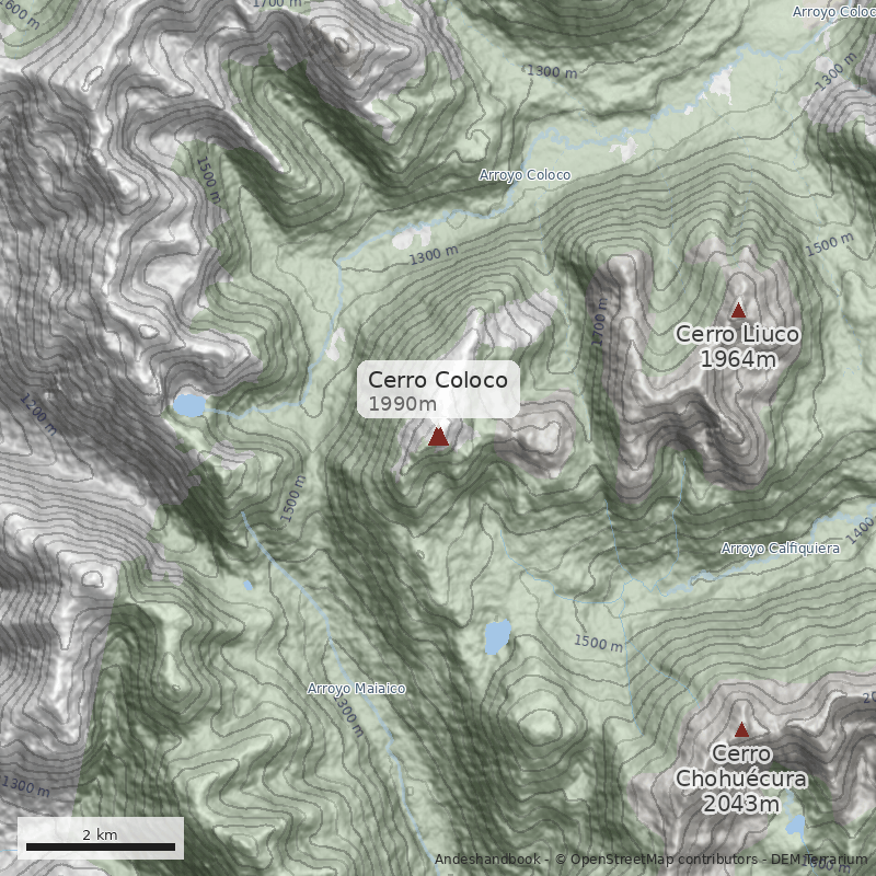 Mapa Cerro Coloco