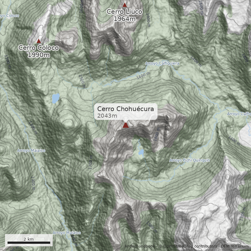 Mapa Cerro Chohuécura