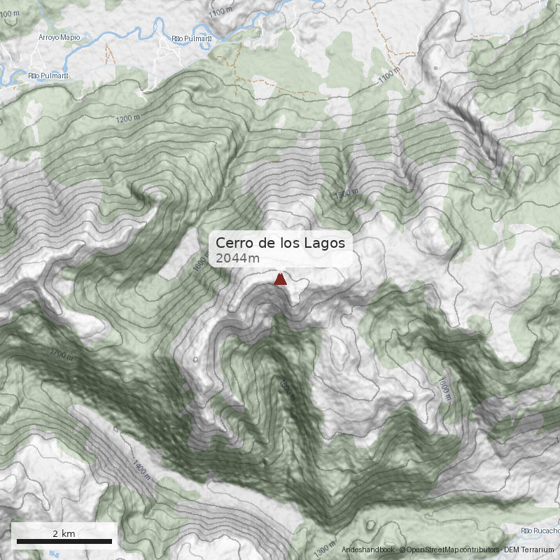 Mapa Cerro de los Lagos