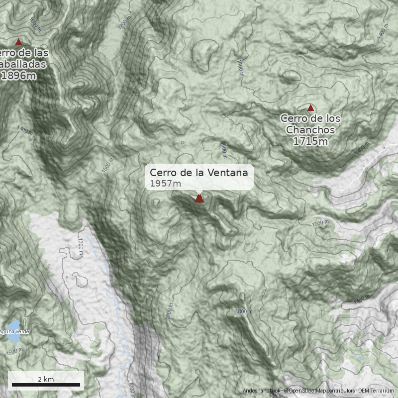 Mapa Cerro de la Ventana