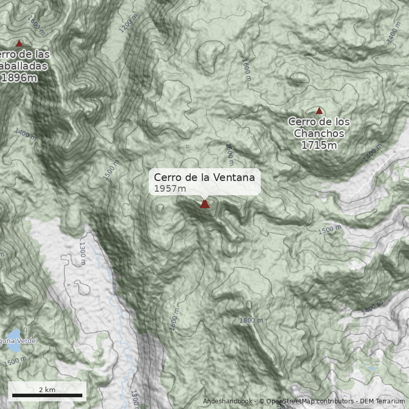 Mapa Cerro de la Ventana