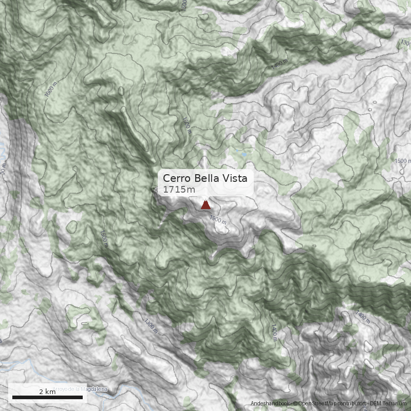 Mapa Cerro Bella Vista