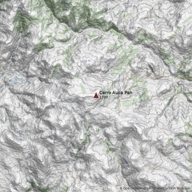 Mapa Cerro Auca Pan