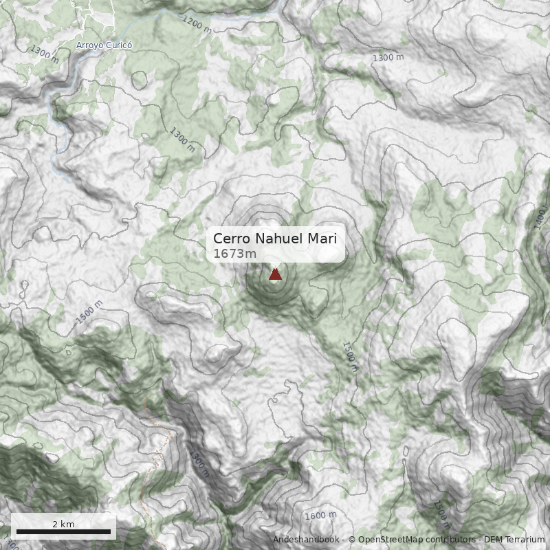 Mapa Cerro Nahuel Mari