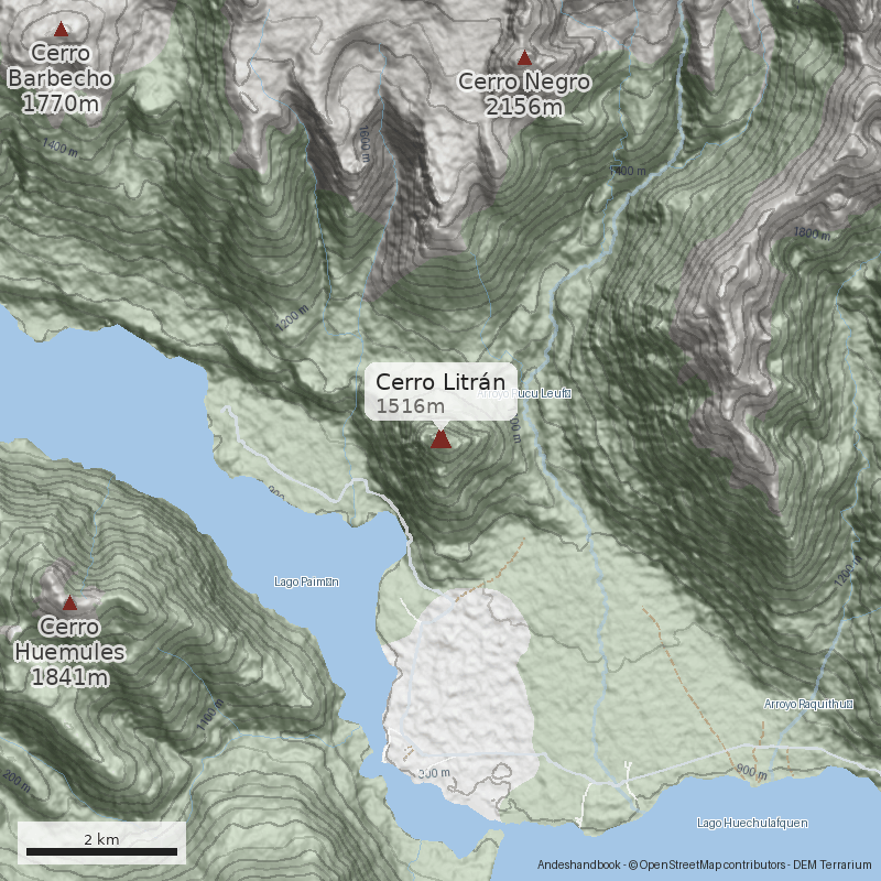 Mapa Cerro Litrán