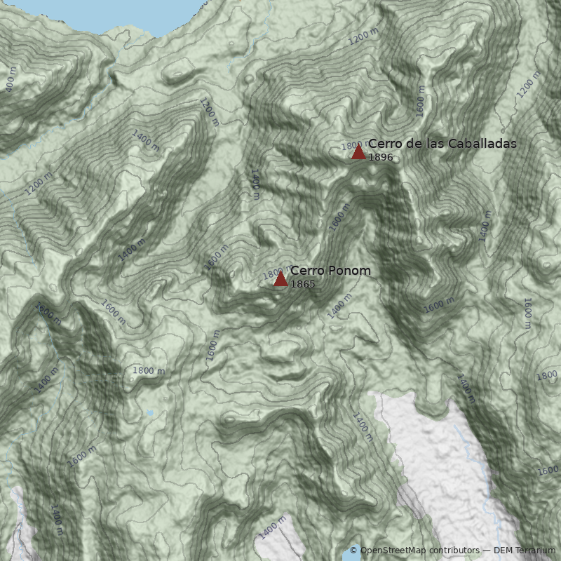 Mapa Cerro Ponom