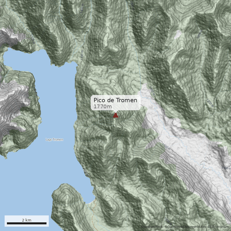 Mapa Pico de Tromen