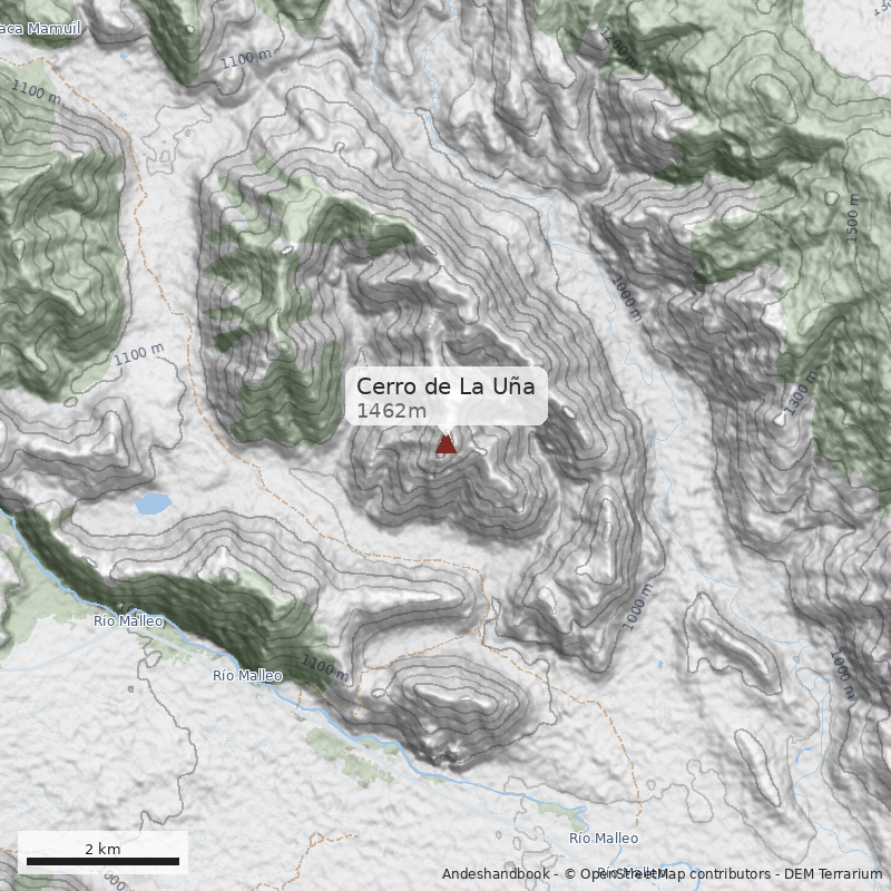 Mapa Cerro de La Uña