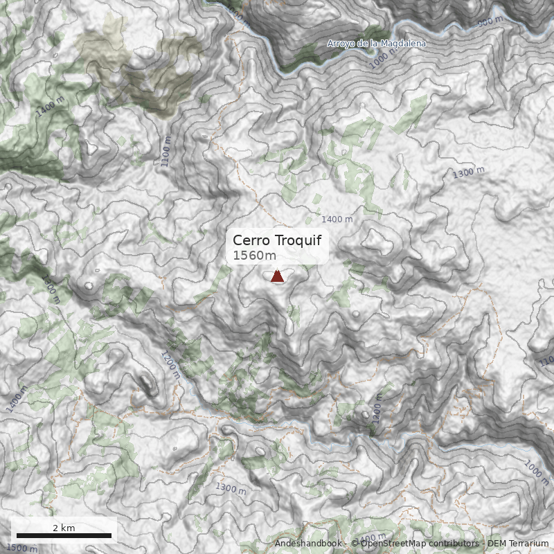 Mapa Cerro Troquif