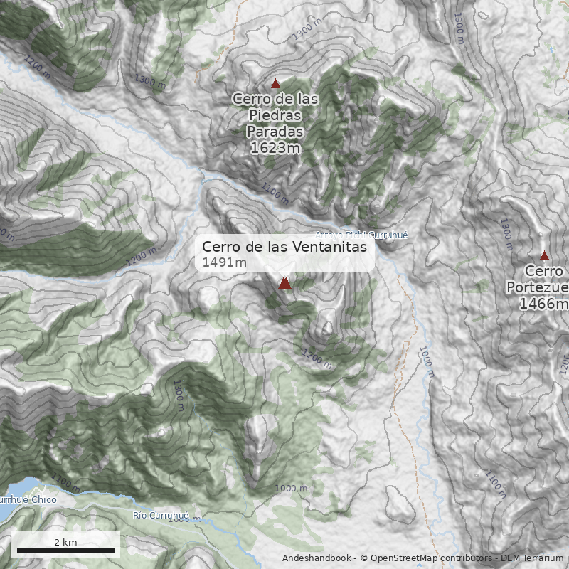 Mapa Cerro de las Ventanitas