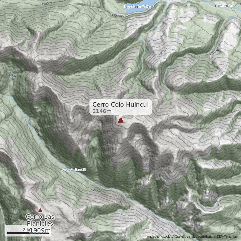 Mapa Cerro Colo Huincul