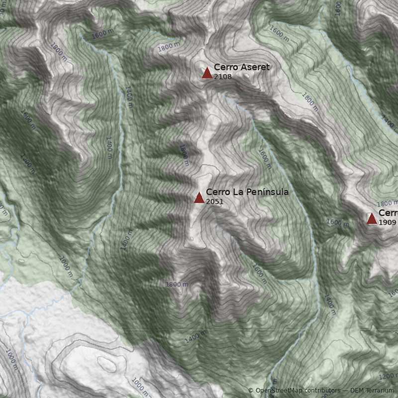 Mapa Cerro La Península