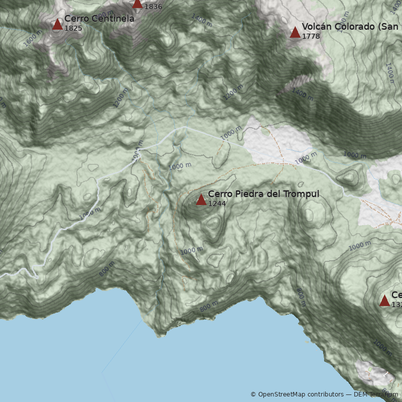 Mapa Cerro Piedra del Trompul