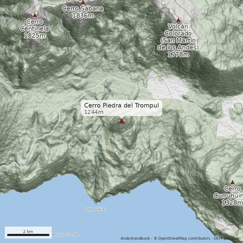 Mapa Cerro Piedra del Trompul