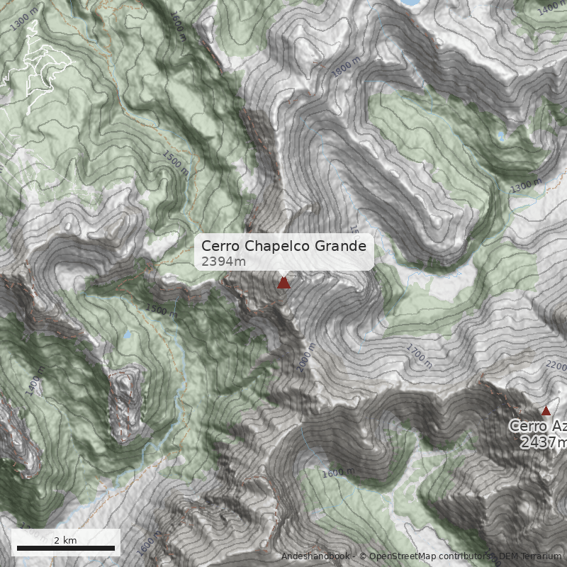 Mapa Cerro Chapelco Grande