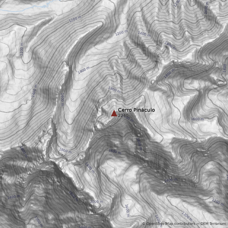 Mapa Cerro Pináculo