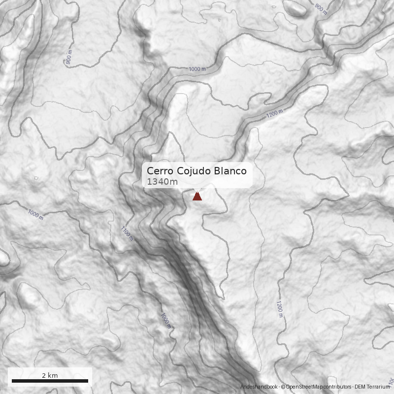Mapa Cerro Cojudo Blanco