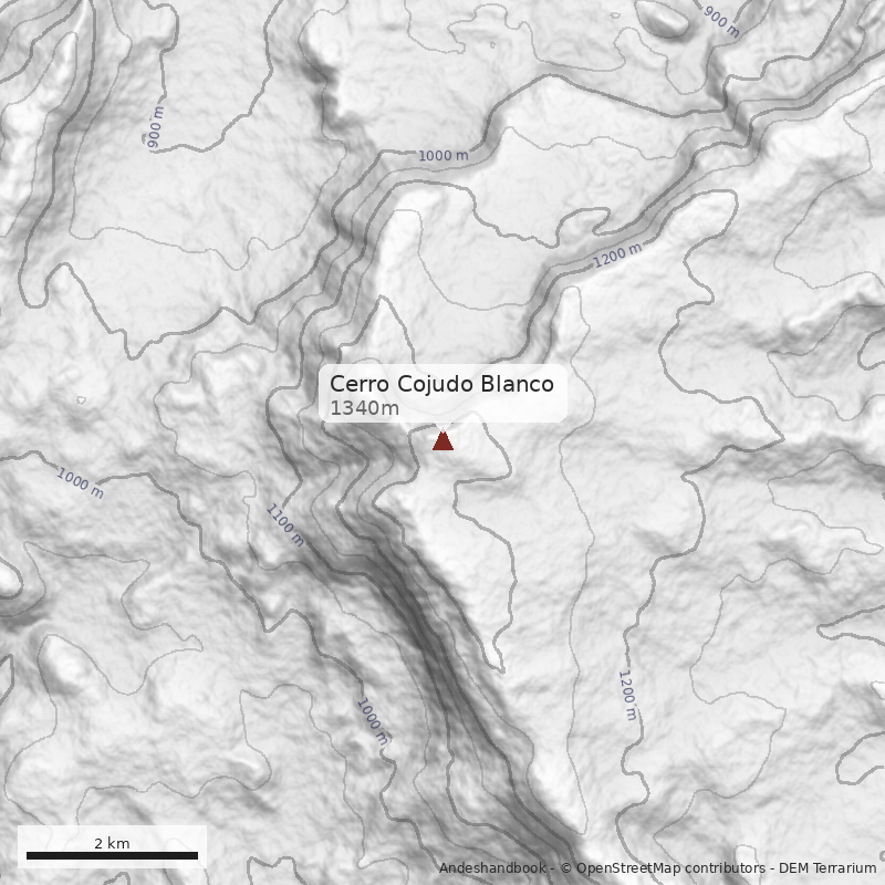 Mapa Cerro Cojudo Blanco