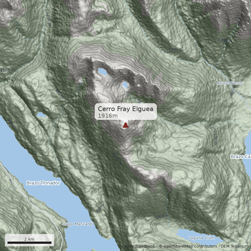Mapa Cerro Fray Elguea