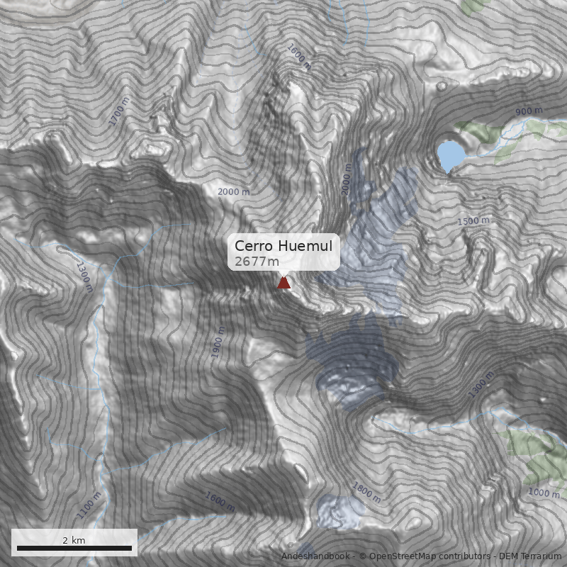 Mapa Cerro Huemul
