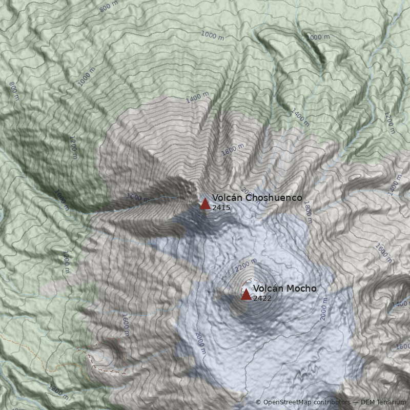 Mapa Volcán Choshuenco
