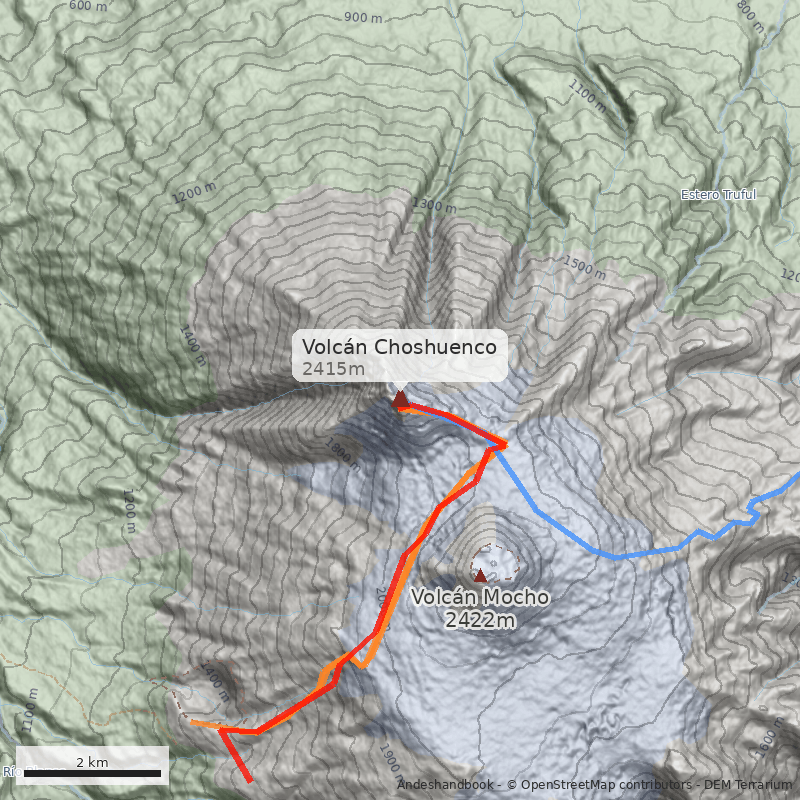 Mapa Volcán Choshuenco