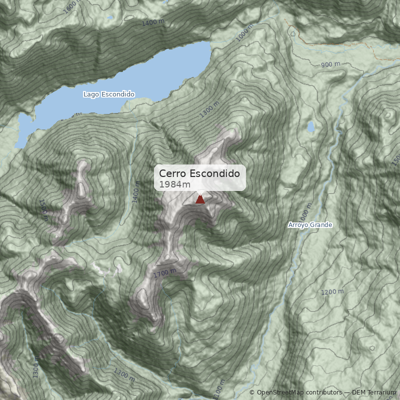 Mapa Cerro Escondido