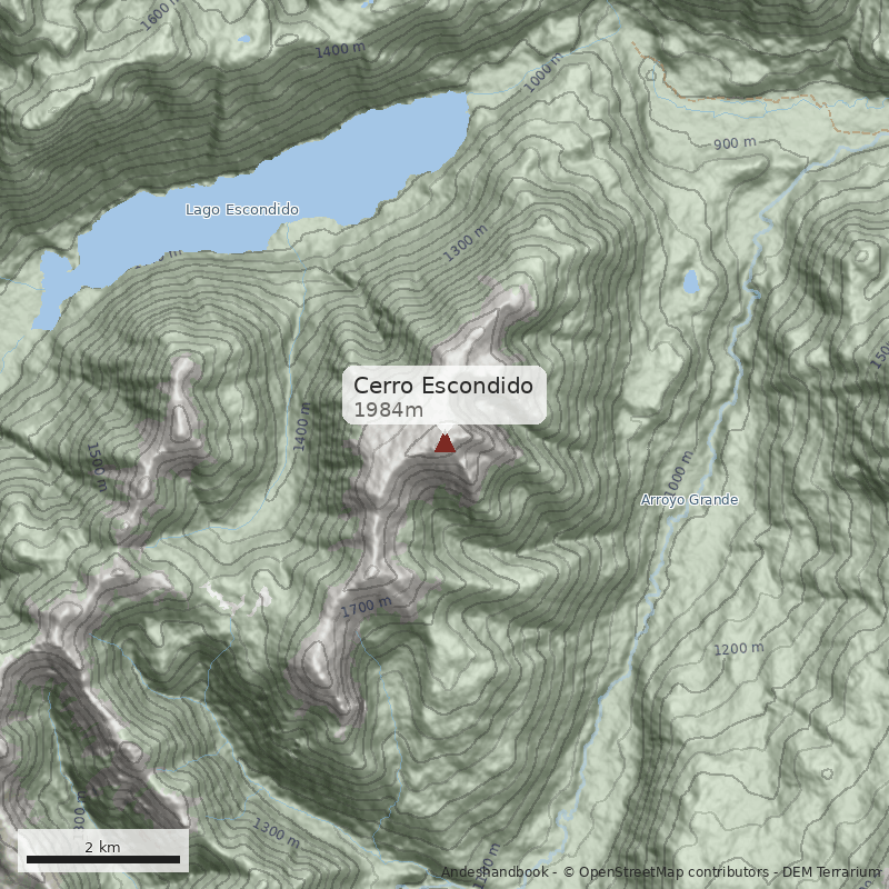 Mapa Cerro Escondido