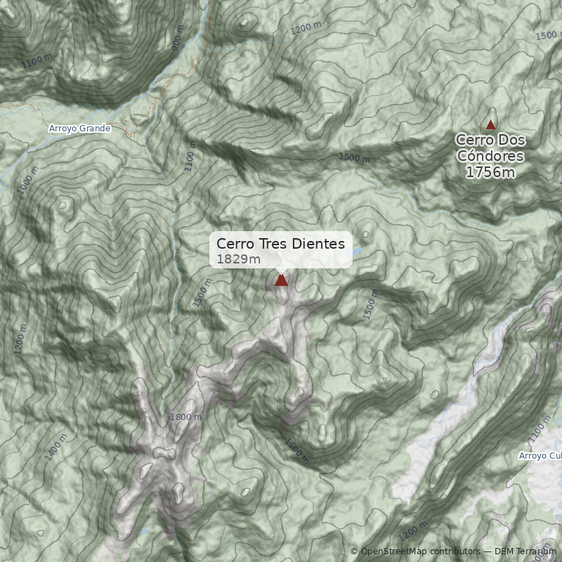 Mapa Cerro Tres Dientes
