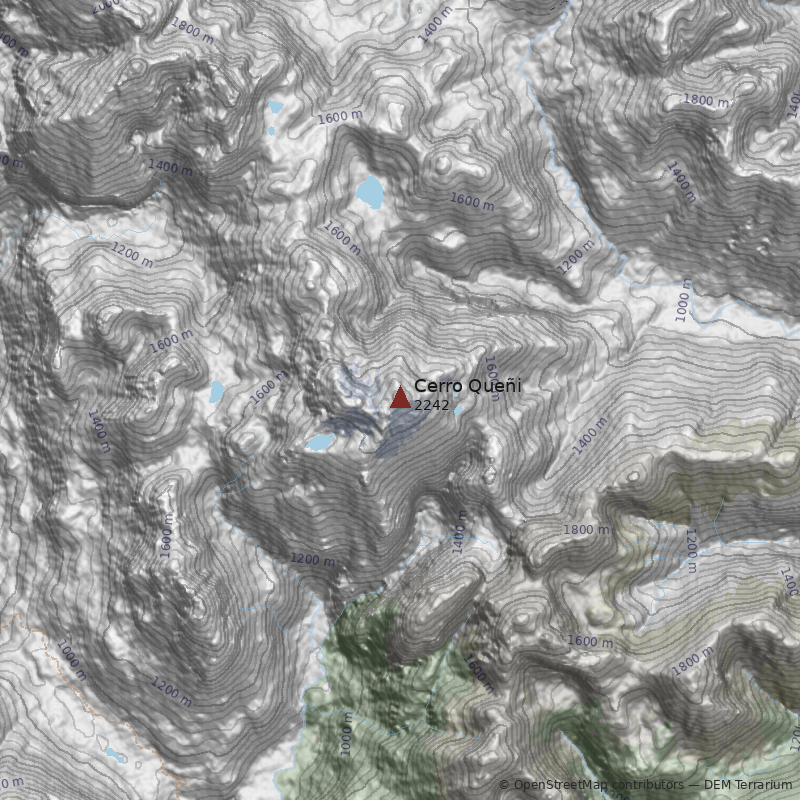 Mapa Cerro Queñi