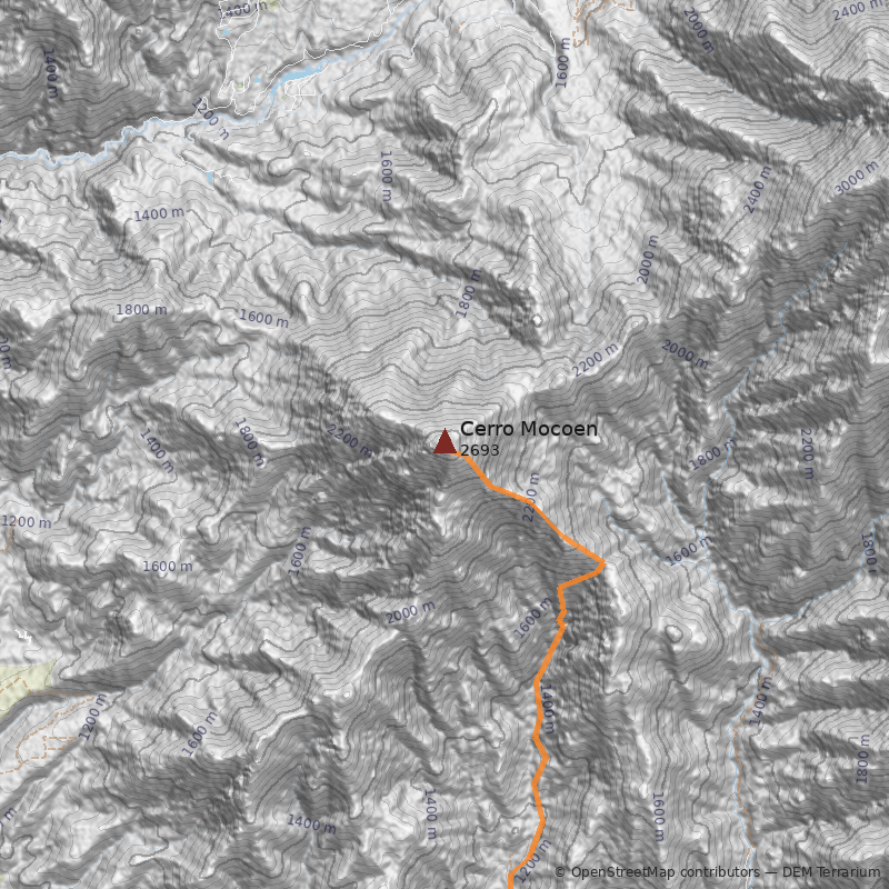 Mapa Cerro Mocoen