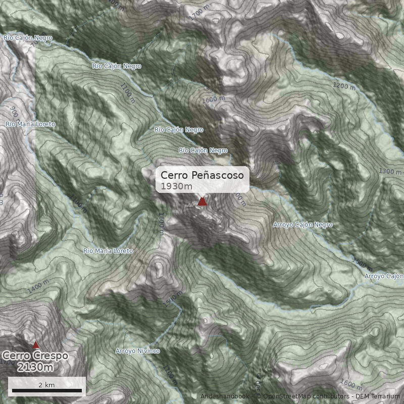 Mapa Cerro Peñascoso