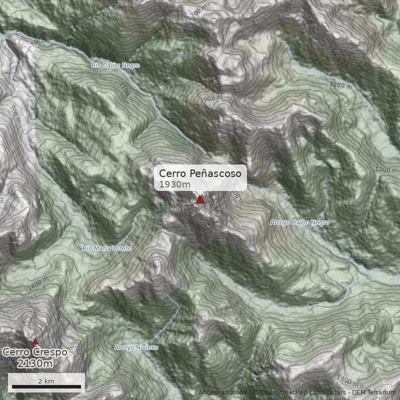 Mapa Cerro Peñascoso