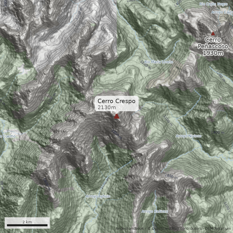 Mapa Cerro Crespo
