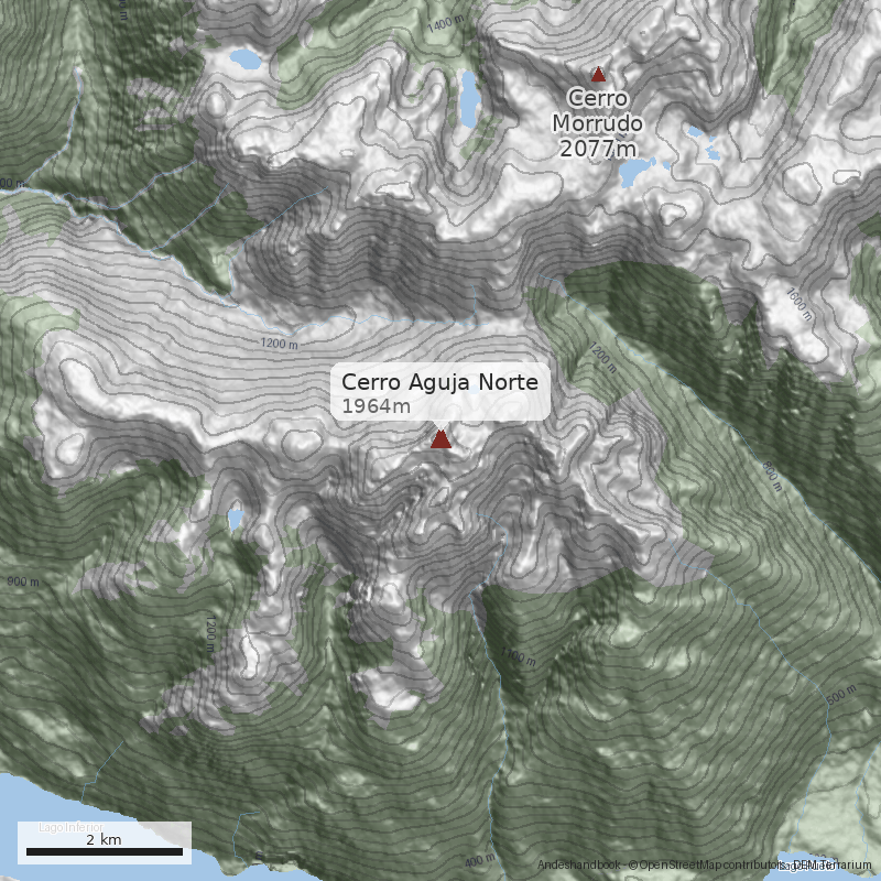 Mapa Cerro Aguja Norte